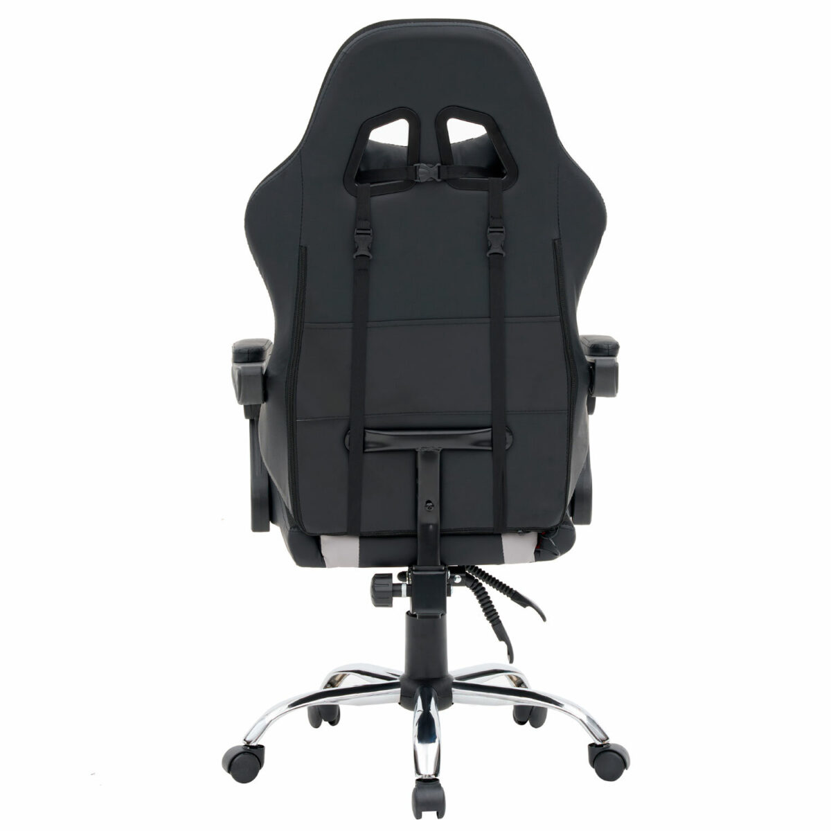 Кресло компьютерное CROMEX (КРОМЕКС) "Quantum GM-155 RGB", подсветка, две подушки, экокожа, черное/красное/серое, 532955 — изображение 7