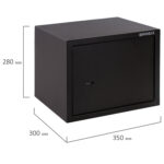 Сейф мебельный BRABIX "SF-280KL", 280х350х300 мм, ключевой замок, черный, 291148, S103BR212314 — изображение 4