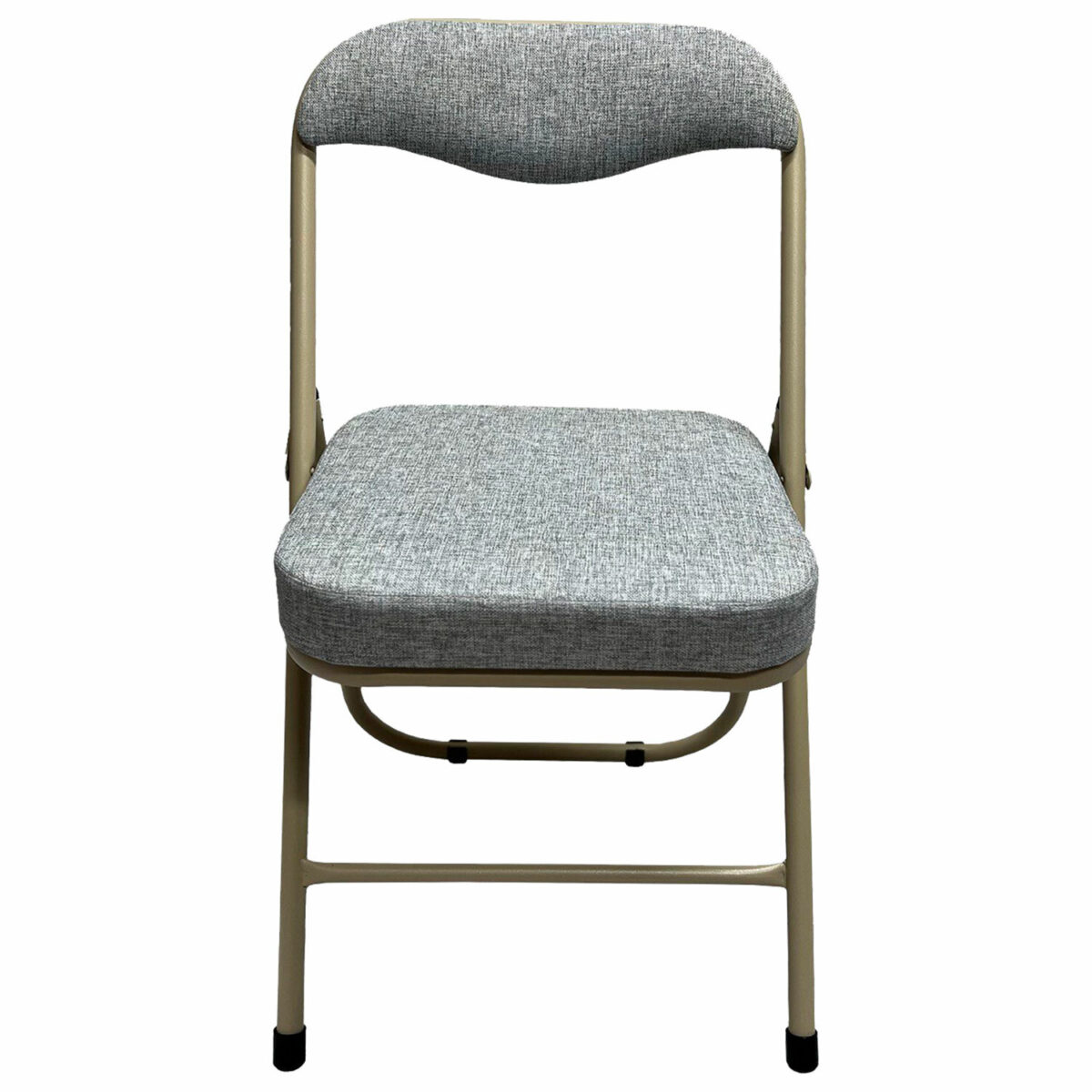 Стул складной для дома и офиса РС04К комфорт, бежевый перламутровый каркас, рогожка бежевая — изображение 3