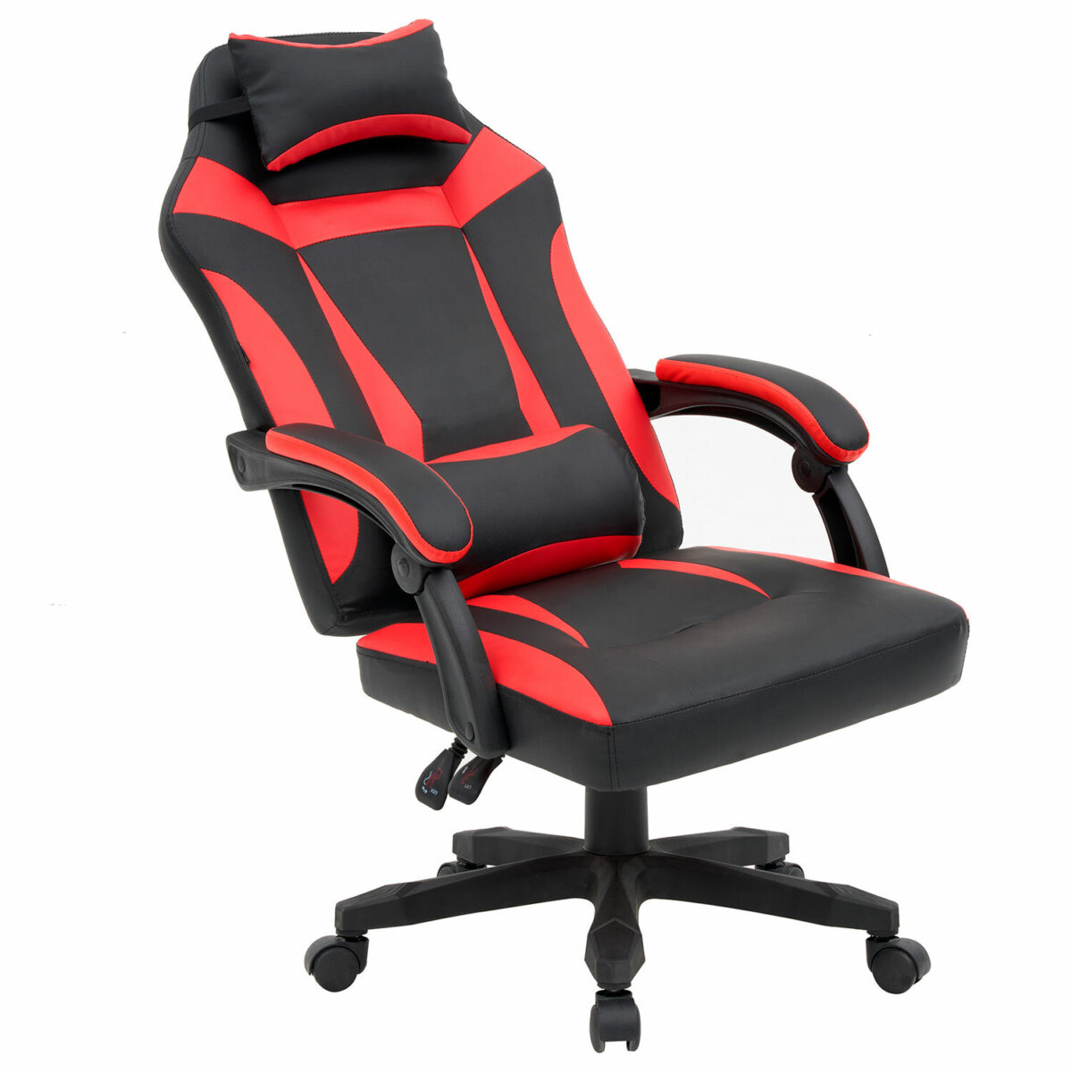 Кресло компьютерное CROMEX (КРОМЕКС) "Start GM-105", две подушки, экокожа, черное/красное, 532957 — изображение 9