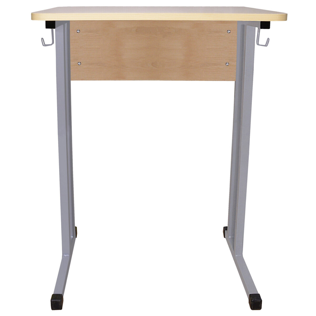 Стол-парта 1-местный нерегулируемый "Умник", 600х500х760 мм, рост 6, серый каркас, ЛДСП клён — изображение 3