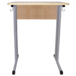 Стол-парта 1-местный нерегулируемый "Умник", 600х500х760 мм, рост 6, серый каркас, ЛДСП клён — изображение 3
