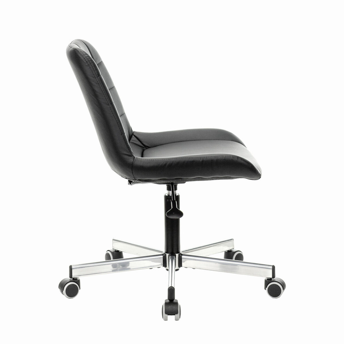 Кресло BRABIX "Deco MG-316", без подлокотников, пятилучие серебристое, экокожа, черное, 532080. — изображение 3