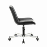 Кресло BRABIX "Deco MG-316", без подлокотников, пятилучие серебристое, экокожа, черное, 532080. — изображение 3