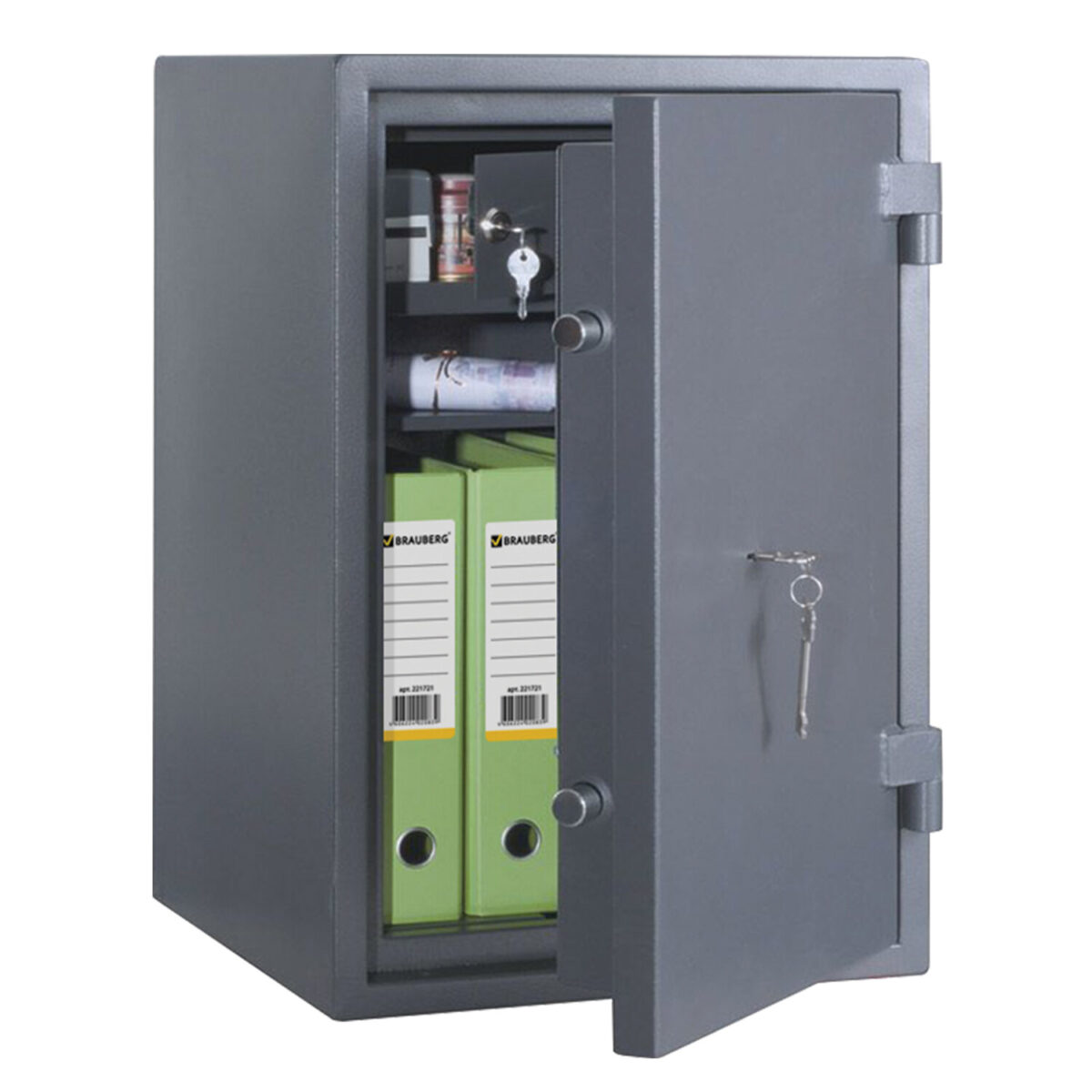 Сейф взломостойкий 1 класс VALBERG "Кварцит-65Т", 655х440х430 мм, 150 кг, ключевой замок, трейзер — изображение 1