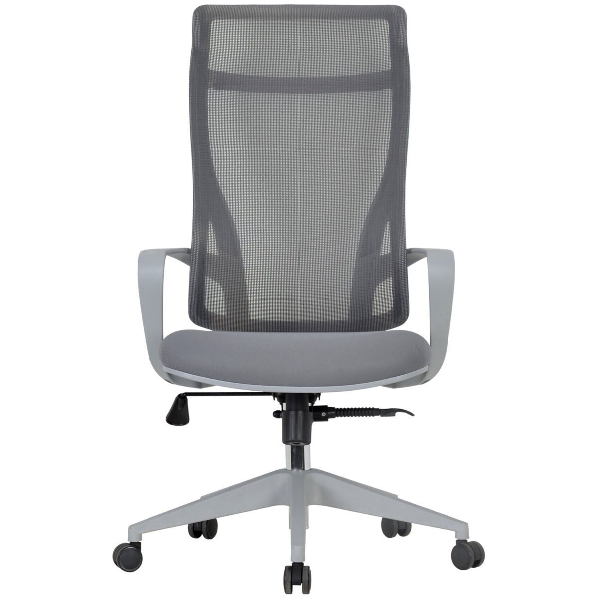Кресло офисное CHAIRMAN CH 577, эргономичная спинка, серый пластик, сетка/ткань, серое, 7146057 — изображение 3