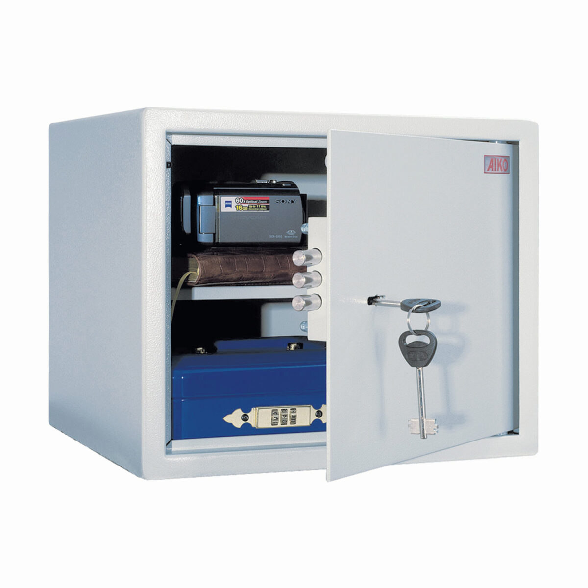 Сейф мебельный AIKO "Т28", 280х340х295 мм, 8 кг, ключевой замок, крепление к стене — изображение 1