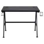 Стол компьютерный на металлокаркасе BRABIX "TECH GT-001", 1000х600х765 мм, черный, 641857 — изображение 2