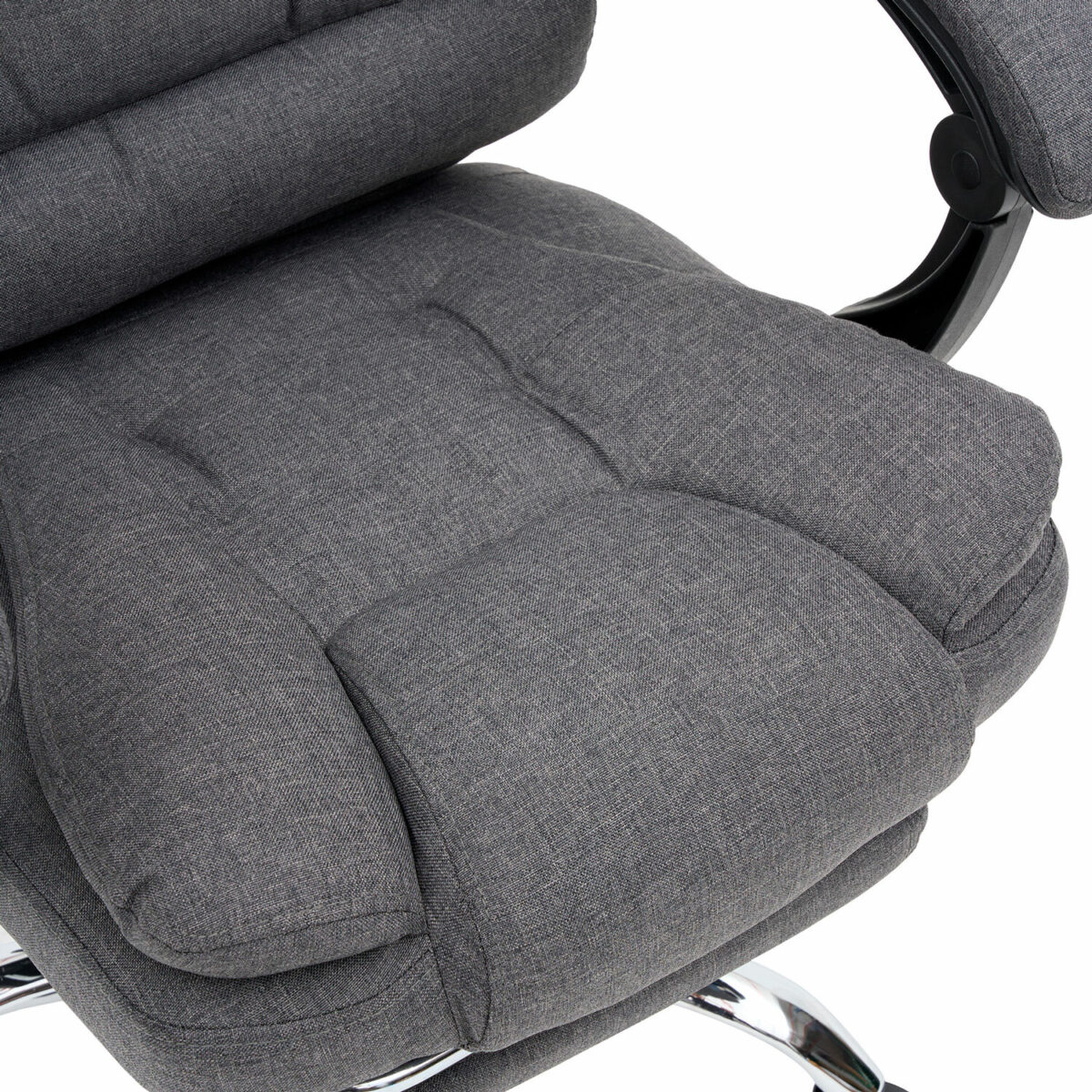 Кресло офисное CROMEX (КРОМЕКС) "Chill MS-005", с функцией вибромассажа, подножка, ткань, серое, 532959 — изображение 12