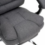 Кресло офисное CROMEX (КРОМЕКС) "Chill MS-005", с функцией вибромассажа, подножка, ткань, серое, 532959 — изображение 12