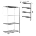 Стеллаж металлический BRABIX "MS KD-180/60-4", 1800х1000х600 мм), 4 полки, компактная упаковка, 291117, S240BR146402 — изображение 2