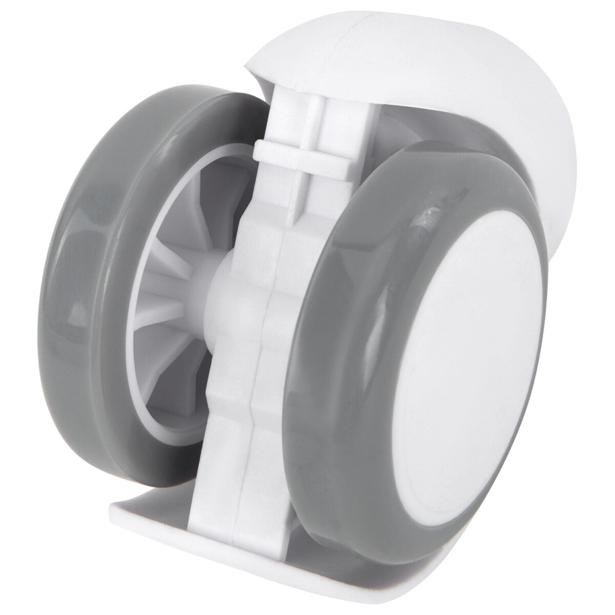 Колеса (ролики) BRABIX для кресла, прорезиненные, КОМПЛЕКТ 5 шт., шток d 11 мм, белые, в коробе, 533085 — изображение 6