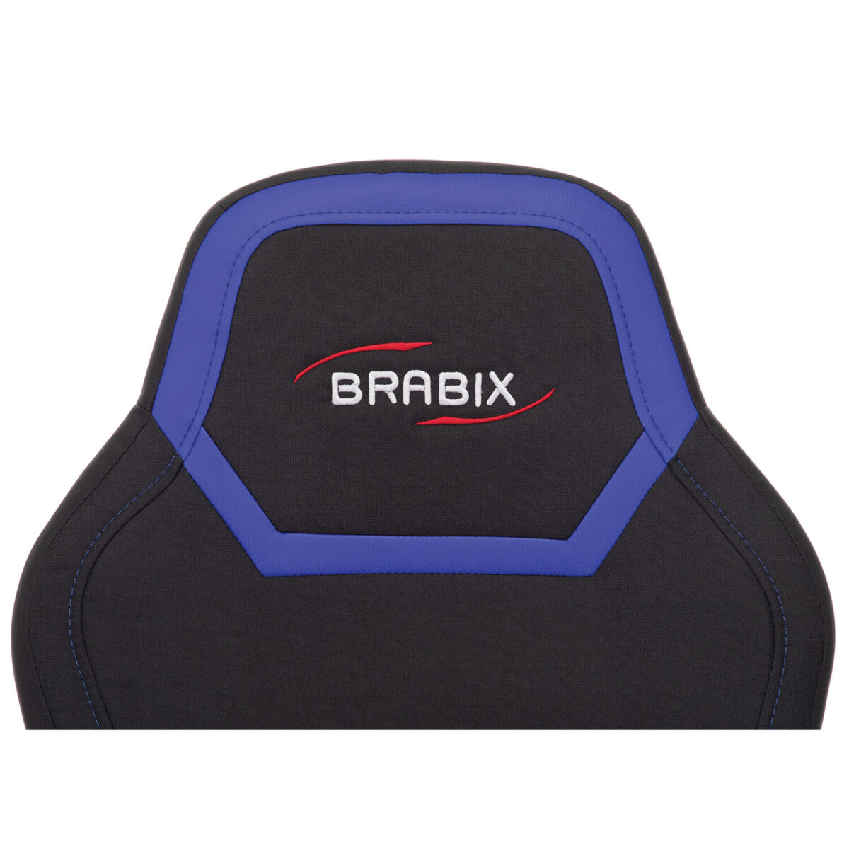 Кресло компьютерное BRABIX "Alpha GM-018", ткань/экокожа, черное/синее, 532638, GM-018_532638 — изображение 5