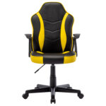 Кресло компьютерное BRABIX "Shark GM-203", экокожа, черное/желтое, 532514 — изображение 5