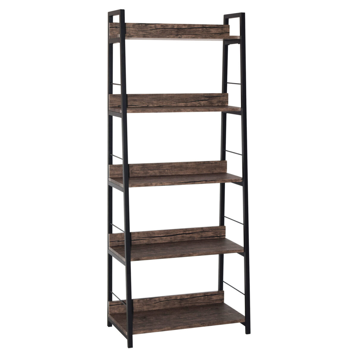 Стеллаж на металлокаркасе BRABIX "LOFT SH-003", 600х350х1500 мм, 5 полок, цвет морёный дуб, 641234 — изображение 2