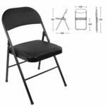 Стул складной BRABIX "Golf Plus CF-003 КОМФОРТ", черный каркас, кожзам черный, В КОРОБЕ, 533026 — изображение 2