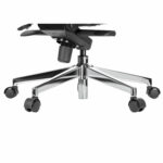 Кресло офисное МЕТТА "ErgoLife" Comfort, хром, сиденье мягкое, ткань-сетка/экокожа, черное — изображение 10