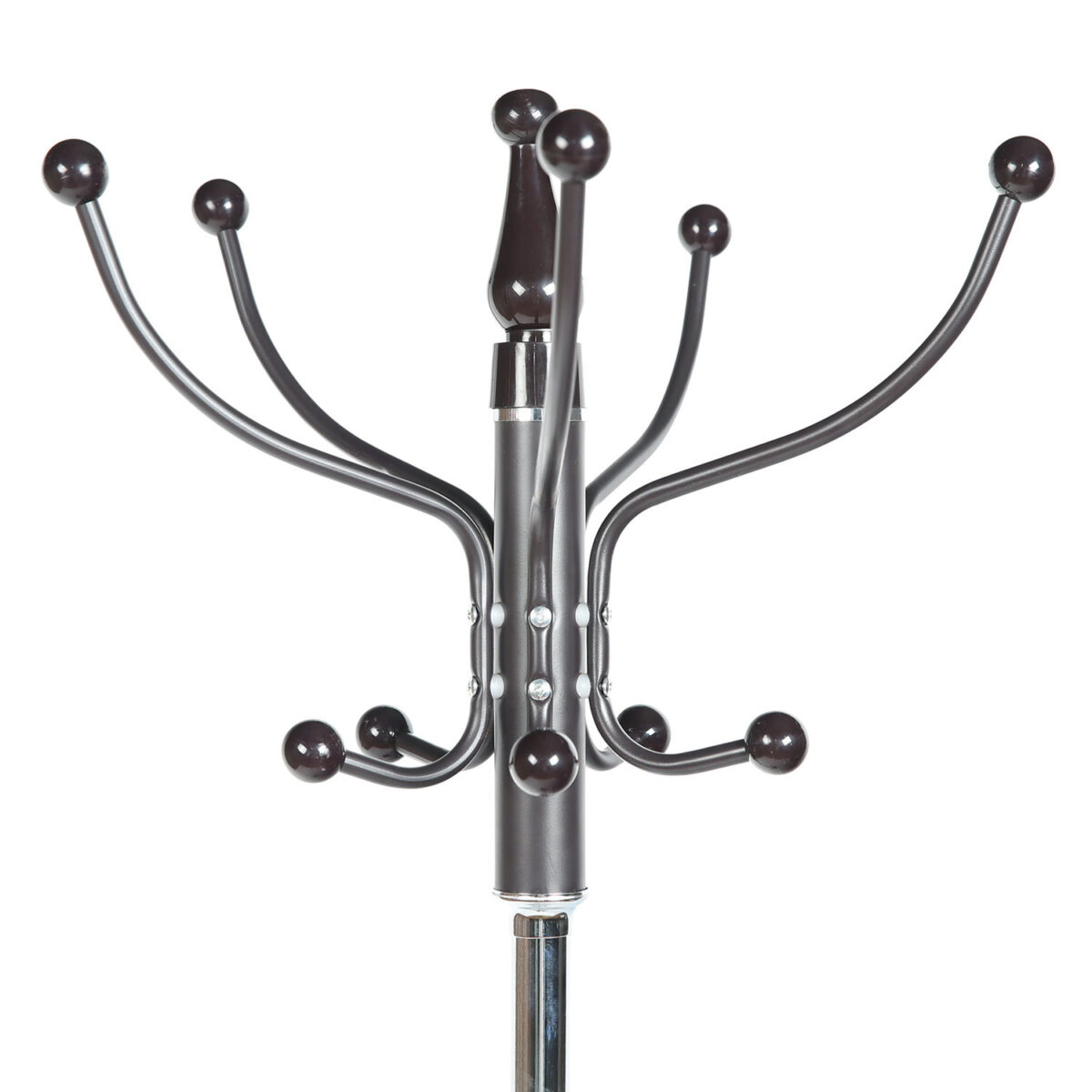 Вешалка-стойка BRABIX "CR-318", металл/мрамор, 1,8 м, на диске диаметром 36 см, 5 крючков+4 дополнительных, орех, 601743 — изображение 2