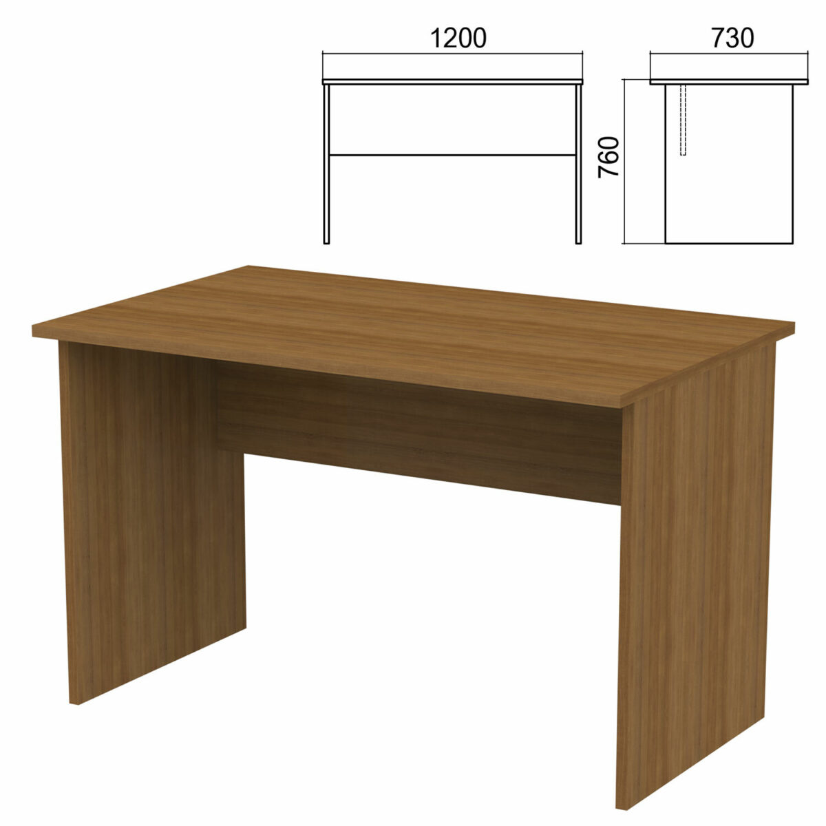 Стол письменный "Арго", 1200х730х760 мм, орех — изображение 1
