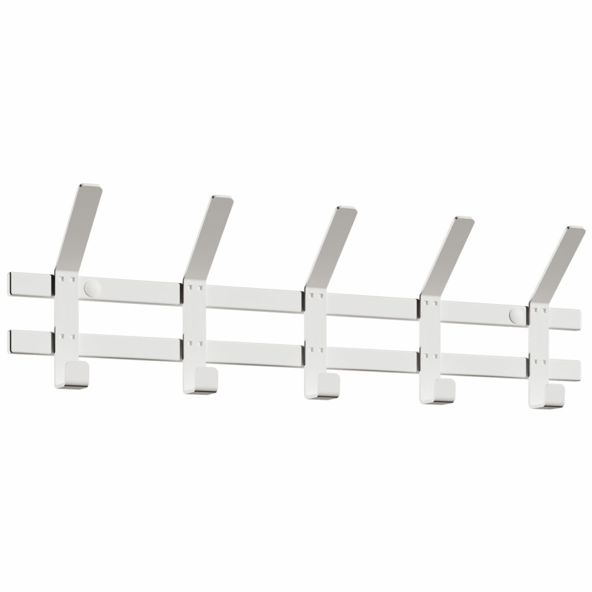 Вешалка настенная "Торонто-5", 168х580х85 мм, 5 крючков, металл, белая, ВНТ5 Б — изображение 1