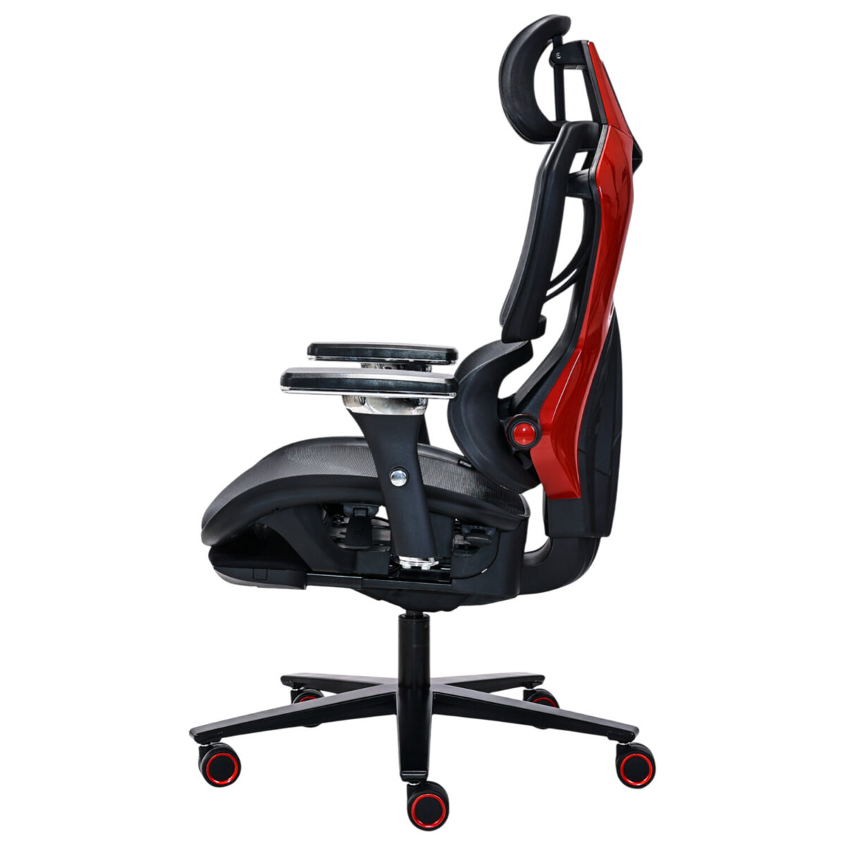 Кресло ATRONE (АТРОН) "Optimus ER-707", адаптивный механизм со слайдером, сетка, черный/красный, 532968 — изображение 5
