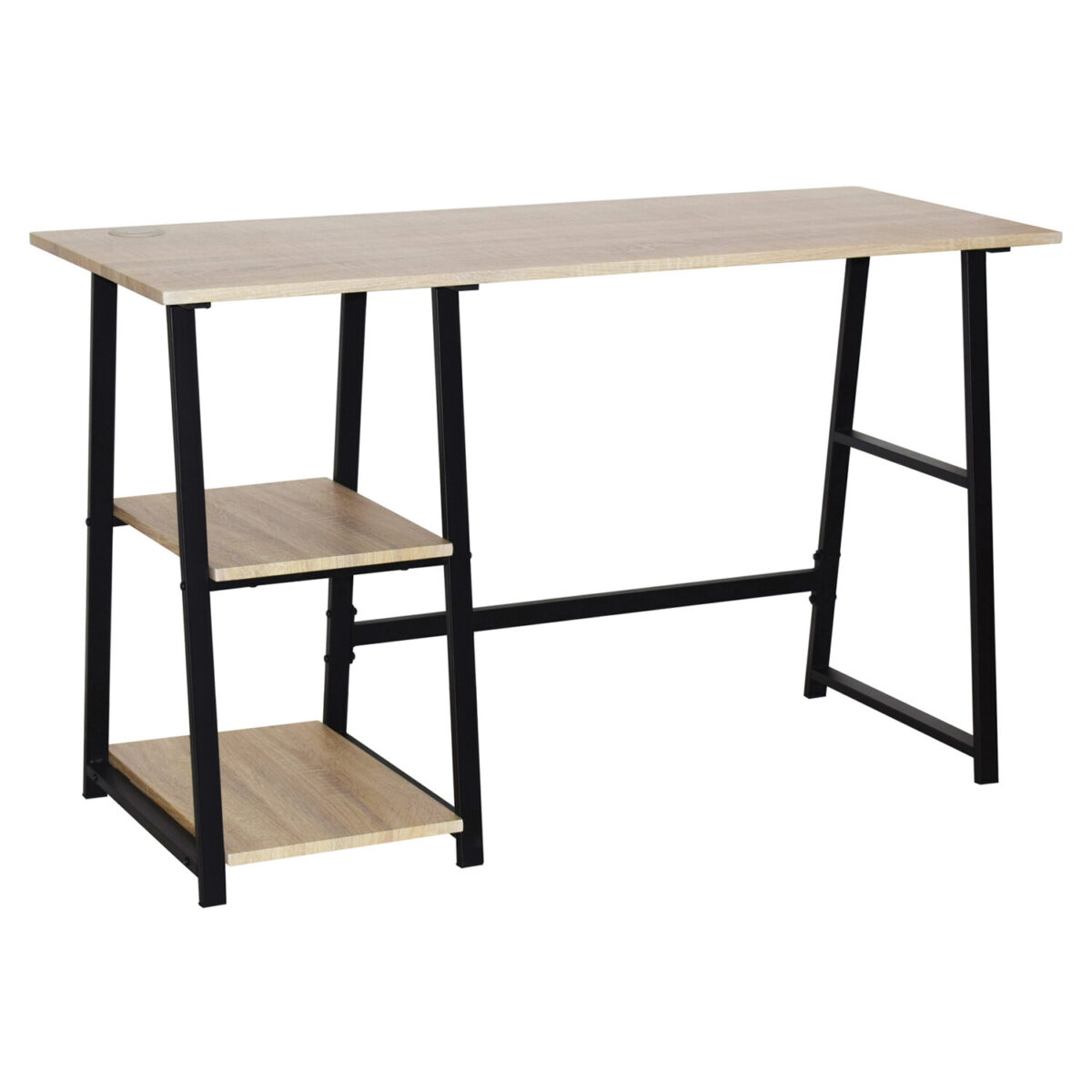 Стол на металлокаркасе BRABIX "LOFT CD-006", 1200х500х730 мм, 2 полки, цвет дуб натуральный, 641226 — изображение 2