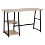 Стол на металлокаркасе BRABIX "LOFT CD-006", 1200х500х730 мм, 2 полки, цвет дуб натуральный, 641226 — изображение 2