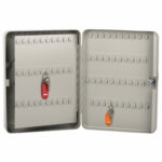 Шкафчик (Ключница) на 140 ключей BRAUBERG, 370х280х80 мм, с замком, +140 брелоков, серый, 290340 — изображение 3