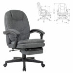 Кресло офисное CH-868MSG-BF, синхромеханизм, вибромодуль, подставка для ног, ткань, серое, 1998751 — изображение 2