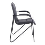 Кресло для приемных и переговорных BRABIX "Samba CF-107", черный каркас, кожзам черный, собранное, 533189 — изображение 4