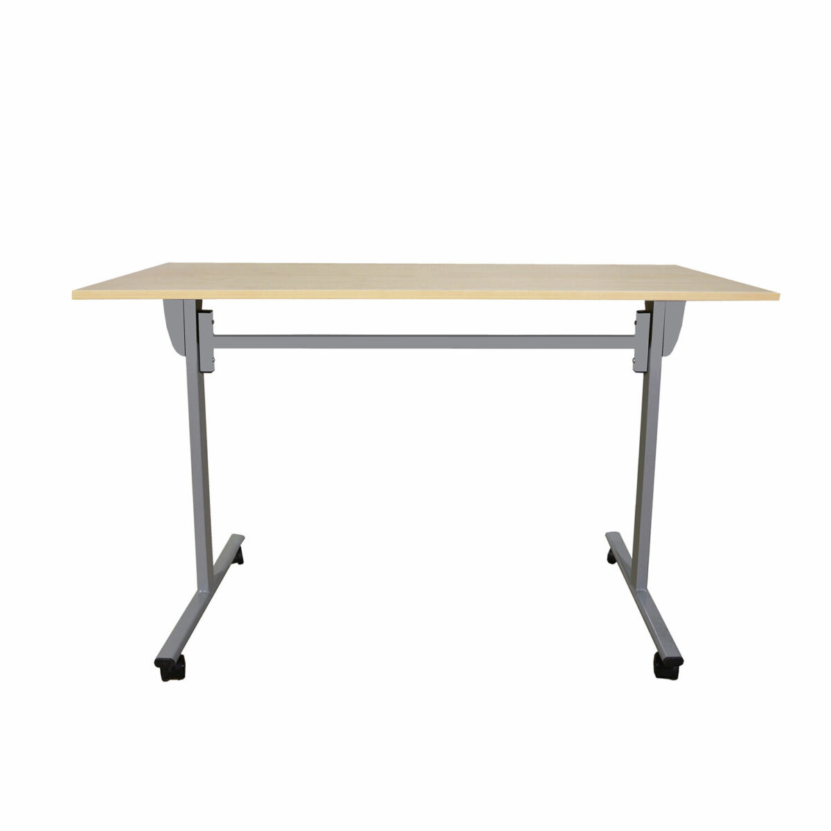 Стол складной "Эверест", 1200х600х760 мм, серый каркас, ЛДСП клен — изображение 3