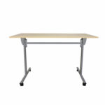 Стол складной "Эверест", 1200х600х760 мм, серый каркас, ЛДСП клен — изображение 3
