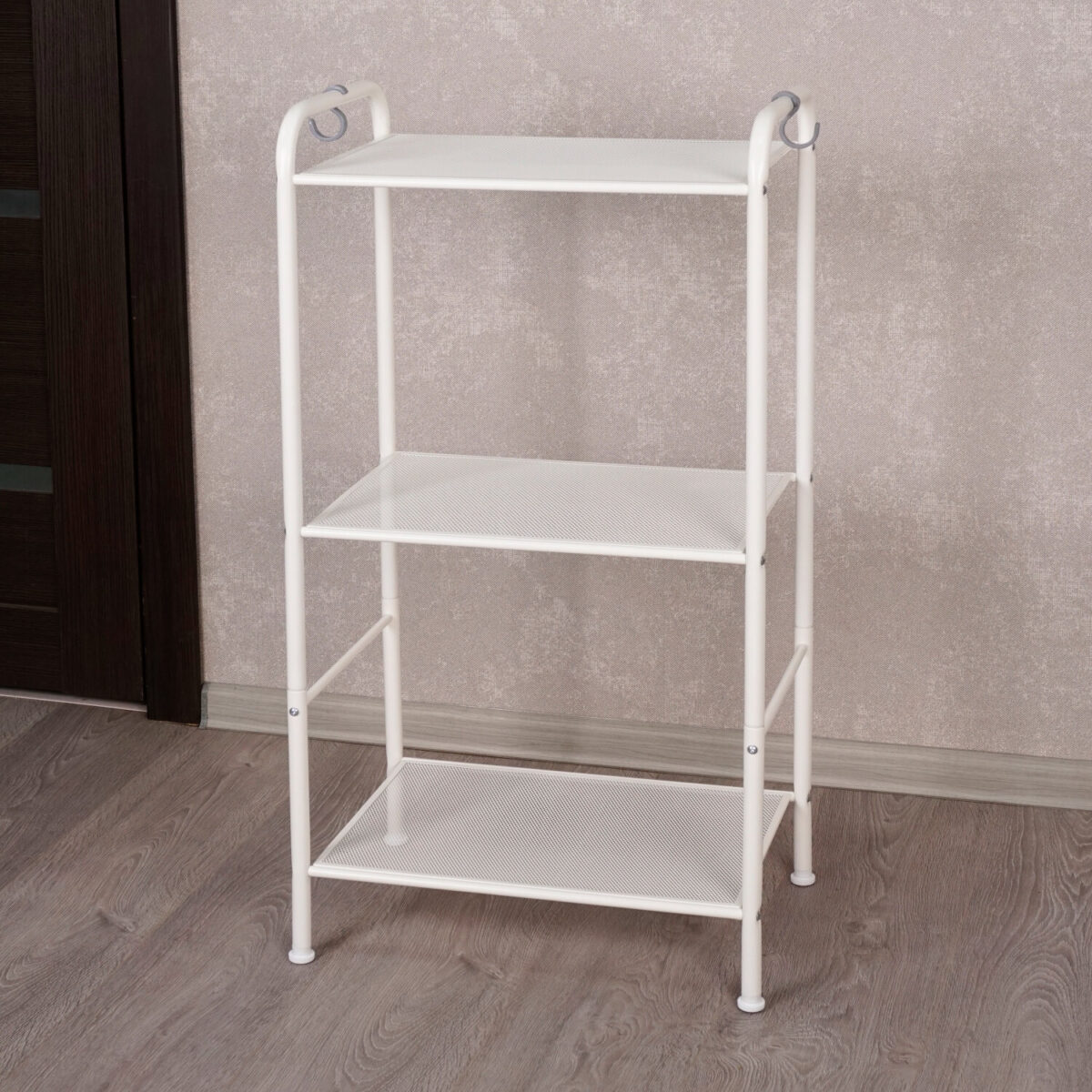 Стеллаж на металлокаркасе "Валенсия-13", 455х300х855 мм, 3 полки, белый, СТВ13 Б — изображение 7