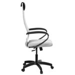 Кресло офисное МЕТТА "SU-B-8" пластик, ткань-сетка, сиденье мягкое, светло-серое — изображение 4