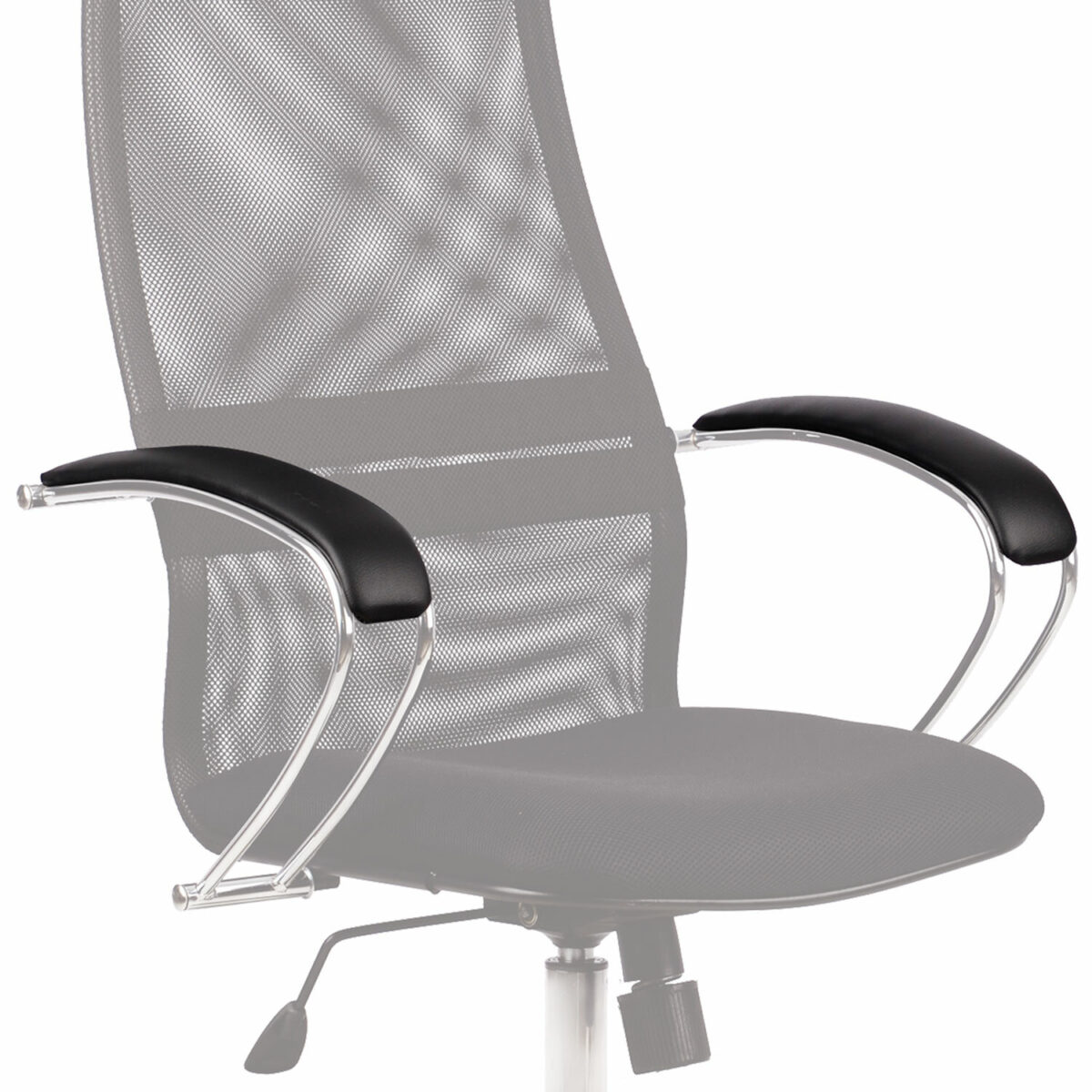 Накладки мягкие на подлокотники кресел BRABIX/Метта серии EX-800, BK, BP, BC, LK, КОМПЛЕКТ 2 шт., экокожа, черные — изображение 1