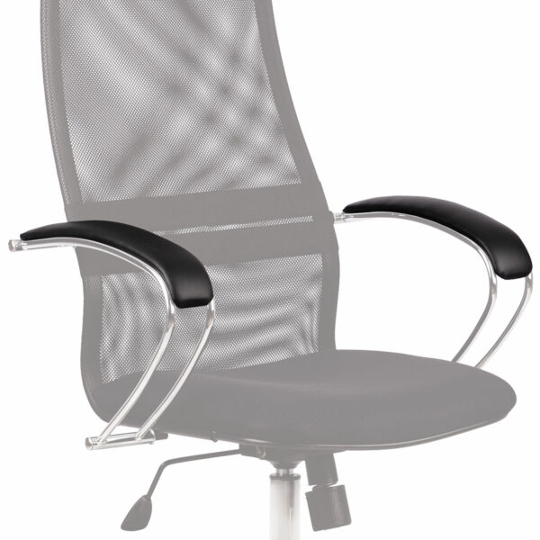 Накладки мягкие на подлокотники кресел BRABIX/Метта серии EX-800, BK, BP, BC, LK, КОМПЛЕКТ 2 шт., экокожа, черные