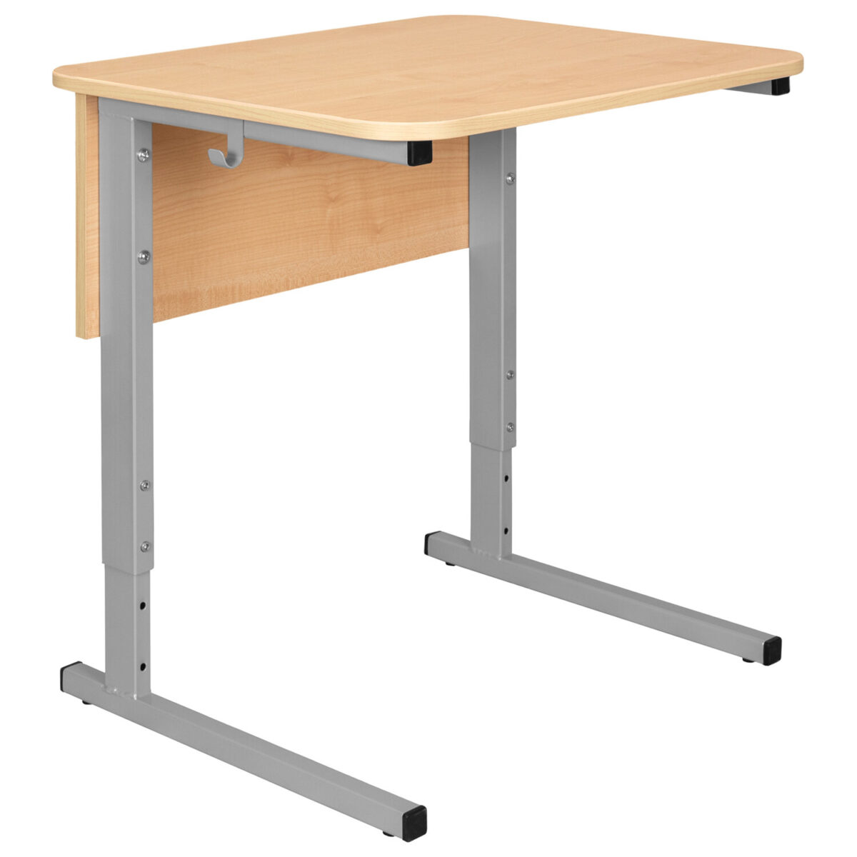 Стол-парта 1-местный регулируемый СУТ.54, 600х500х520-640 мм, рост 2-4, серый каркас, ЛДСП клён — изображение 4