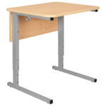 Стол-парта 1-местный регулируемый СУТ.54, 600х500х640-780 мм, рост 4-6, серый каркас, ЛДСП клён — изображение 4