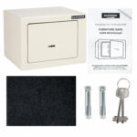 Сейф мебельный DASWERK (ДАСВЕРК) SC-170KL (170х230х170 мм), ключевой замок, бежевый, 291339 — изображение 11