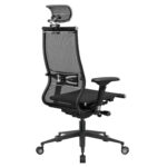 Кресло офисное МЕТТА "SAMURAI" Black Edition, сверхпрочная сетка, регулируемое, черное — изображение 6