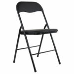 Стул складной BRABIX "Golf CF-007", черный каркас, кожзам черный, гофрокороб, 533024 — изображение 2