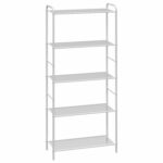 Стеллаж на металлокаркасе "Валенсия-25", 655х300х1555 мм, 5 полок, белый, СТВ25 Б