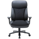 Кресло офисное CHAIRMAN CH 414, НАГРУЗКА до 180 кг, пружинный блок в сиденье, ткань/экокожа, черное, 7145955 — изображение 3