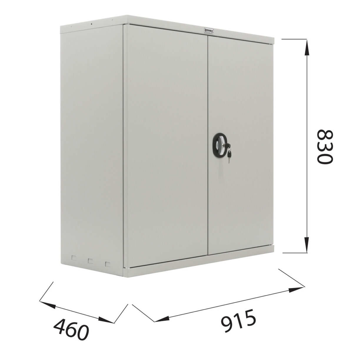 Шкаф металлический (антресоль) BRABIX "MK 08/46", 830х915х460 мм, 24 кг, 1 полка, разборный, 291137, S204BR080102 — изображение 8