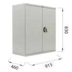 Шкаф металлический (антресоль) BRABIX "MK 08/46", 830х915х460 мм, 24 кг, 1 полка, разборный, 291137, S204BR080102 — изображение 8