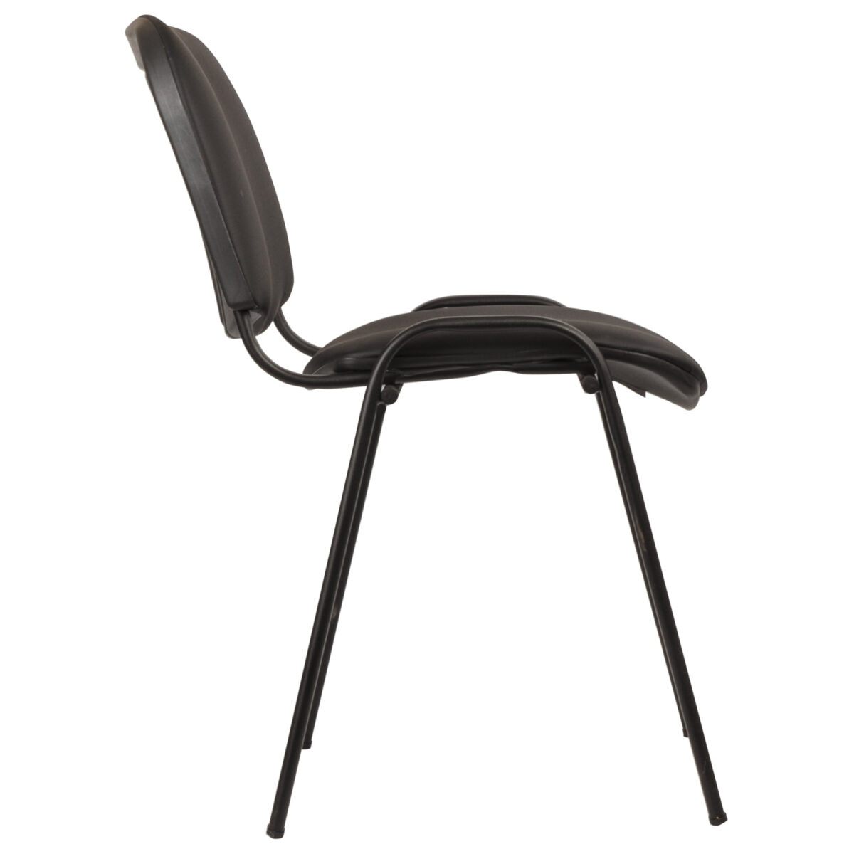 Стул для персонала и посетителей "ИЗО", черный каркас, кожзаменитель черный, Z-11 — изображение 2