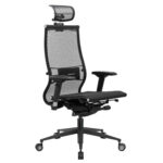 Кресло офисное МЕТТА "SAMURAI" Black Edition, сверхпрочная сетка, регулируемое, черное — изображение 5