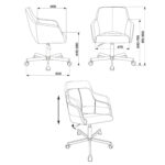 Кресло CH-380M, пятилучие металлическое, ткань, бежевое, 1430564 — изображение 2