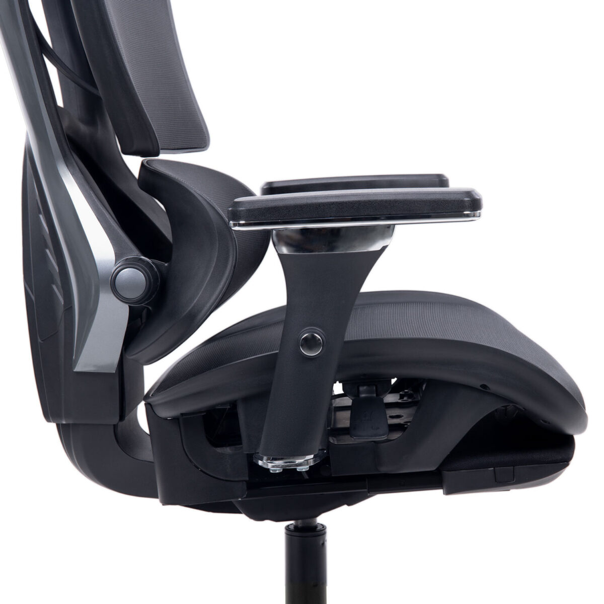 Кресло ATRONE (АТРОН) "Optimus ER-707", адаптивный механизм со слайдером, сетка, черный/серый, 532967 — изображение 15