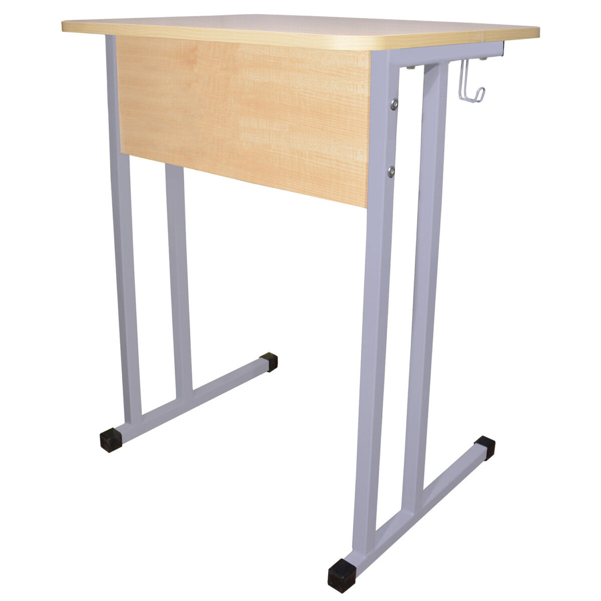 Стол-парта 1-местный нерегулируемый "Умник", 600х500х760 мм, рост 6, серый каркас, ЛДСП клён — изображение 5